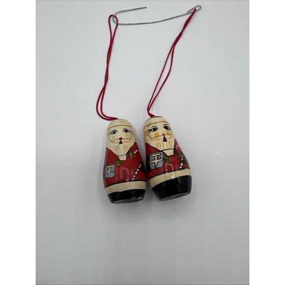 Vintage Santa Ornament Lot - Wood And Resin - 1970’s, 1980’s - 8 items - Picture 3 of 11